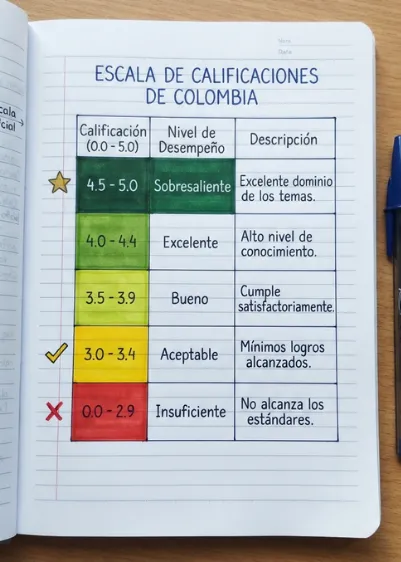 Escala de calificaciones de Colombia