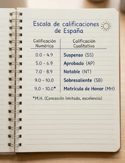 Escala de calificaciones de España