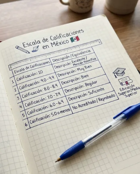 Escala de calificaciones en mexicana