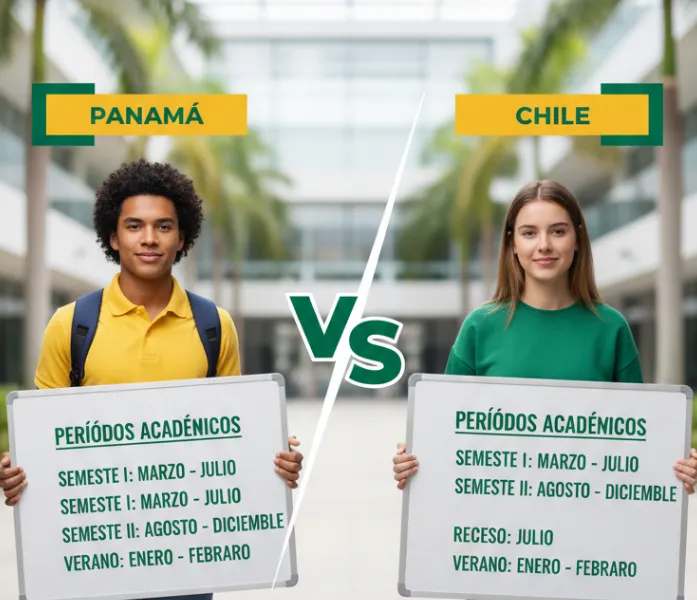 Estructura del período académico panama vs chile