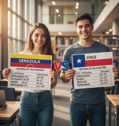 Métodos de Cálculo de Calificaciones venezolano vs chileno