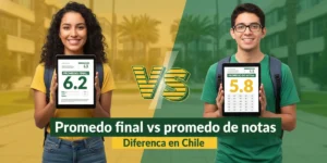 Promedio final vs promedio de notas Diferencia en Chile
