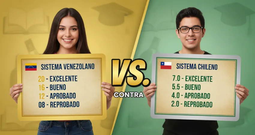 Sistema de Calificaciones Venezolano vs. Sistema de Calificaciones Chileno
