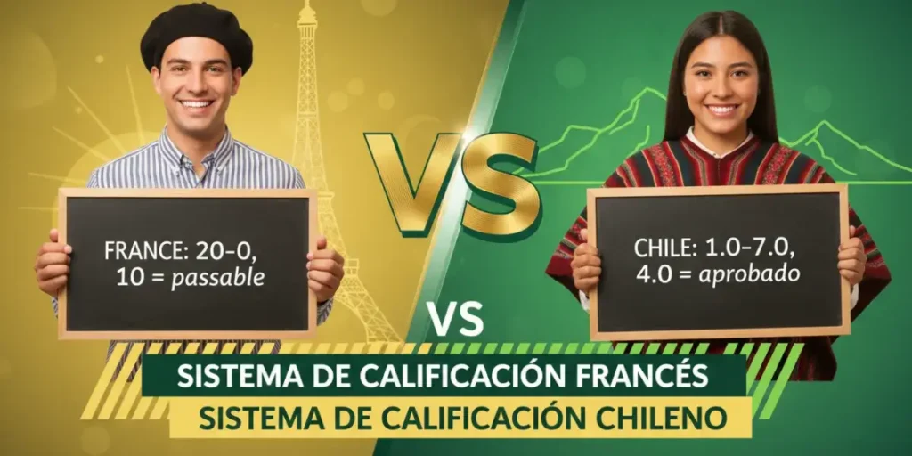 Sistema de calificación francés vs sistema de calificación chileno
