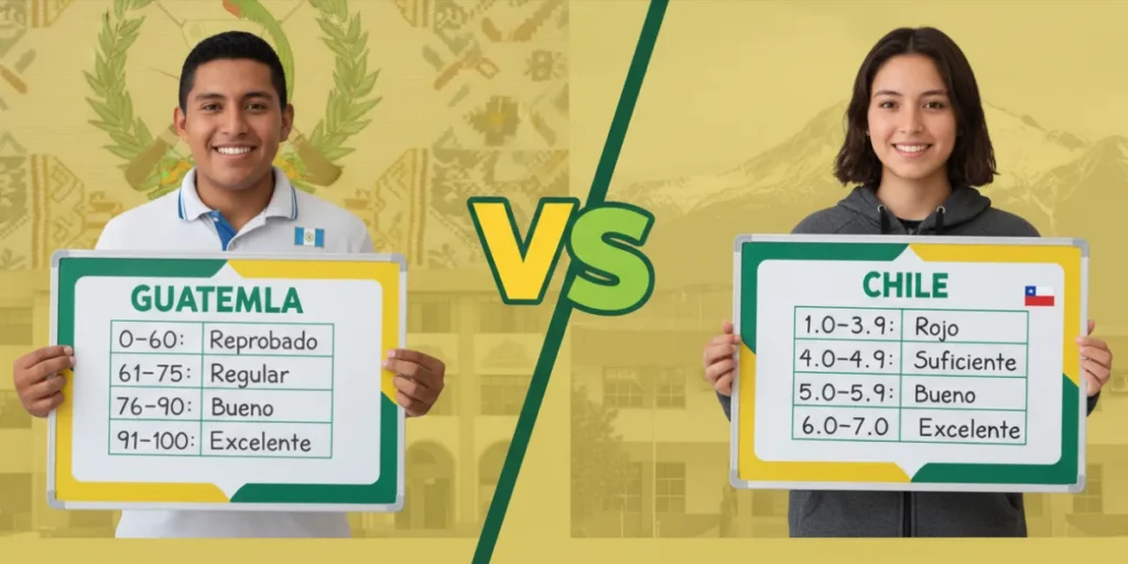 Sistema de calificación guatemalteco vs sistema de calificación chileno