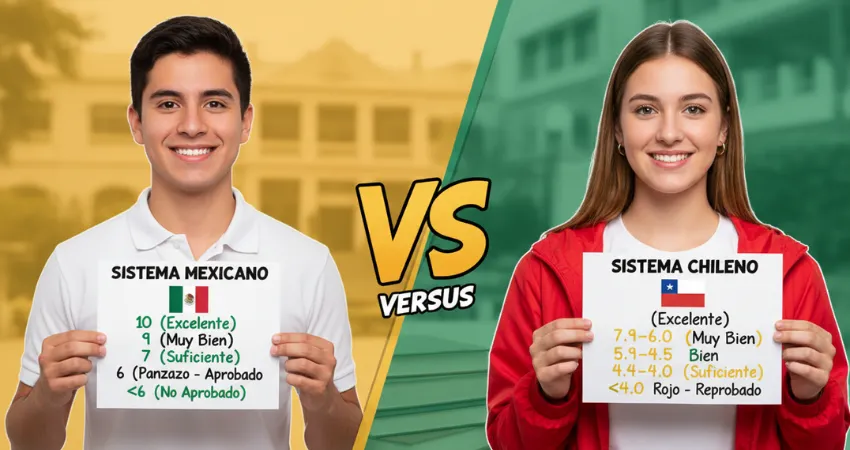 Sistema de calificación mexicano vs. sistema de calificación chileno