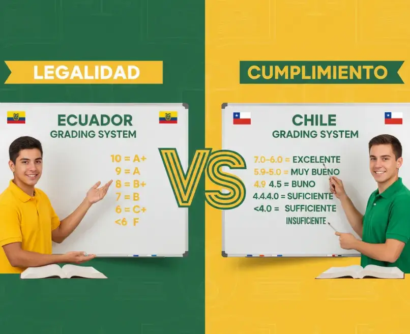 cálculo de las calificaciones ecuatoriano vs chileno