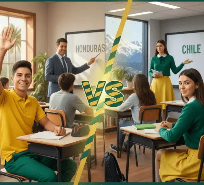 estilo de evaluación en Honduras vs. Chile