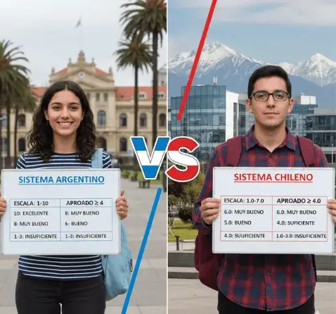 estructura de la escala de calificación argentino vs chileno