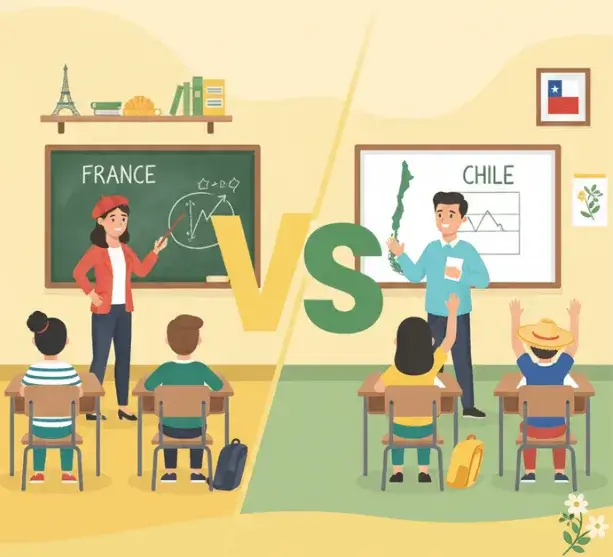 estructura del año académico francés vs chileno