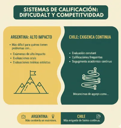 ¿Qué sistema de calificación es más difícil o competitivo?
