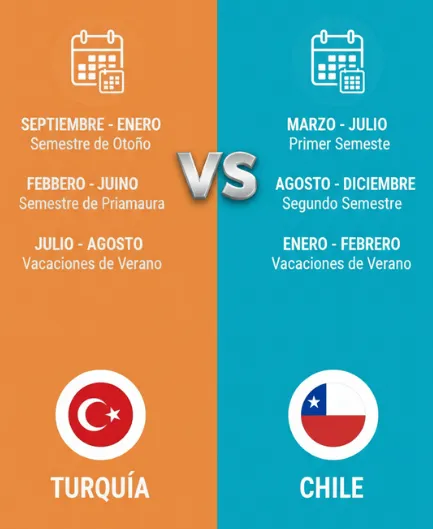 Calendario académico Turquía vs. Chile