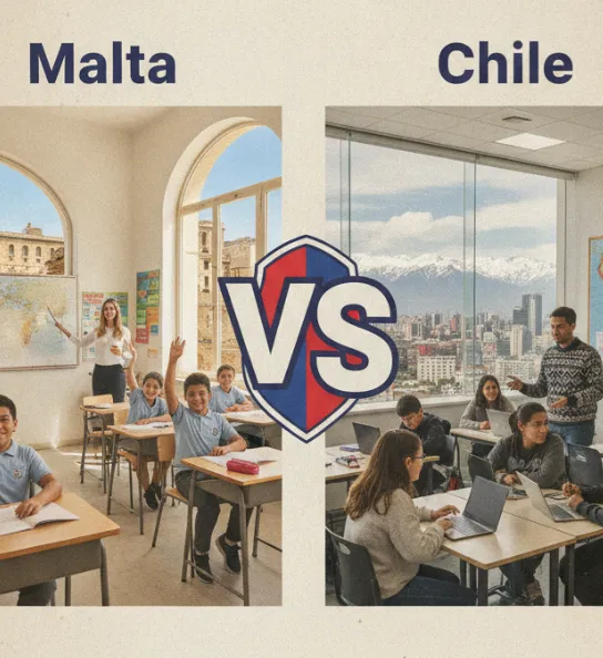 Créditos académicos y requisitos de los cursos Malta vs. Chile