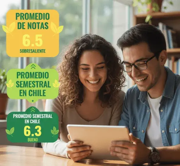 Diferencia en el propósito promedio de notas vs. promedio semestral