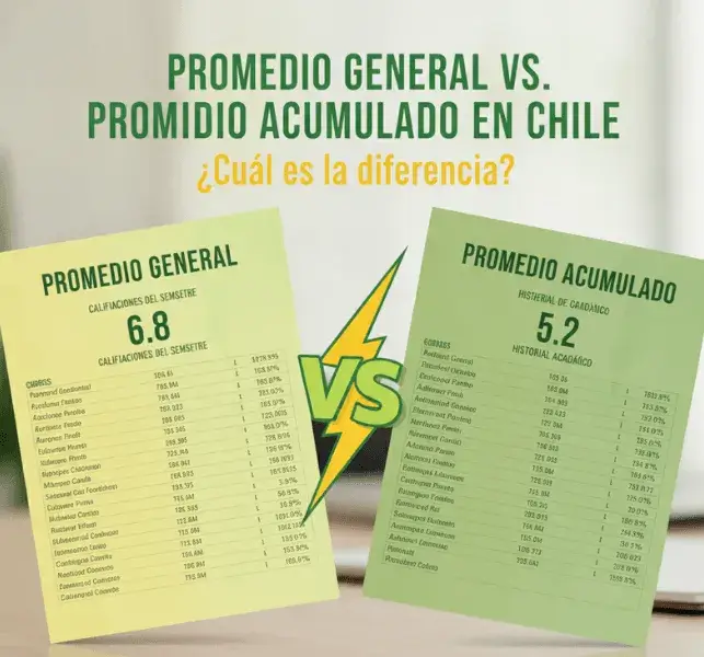 Diferencia en reportes y certificados académicos promedio general vs. promedio acumulado