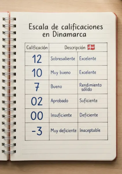 Escala de calificaciones en Dinamarca