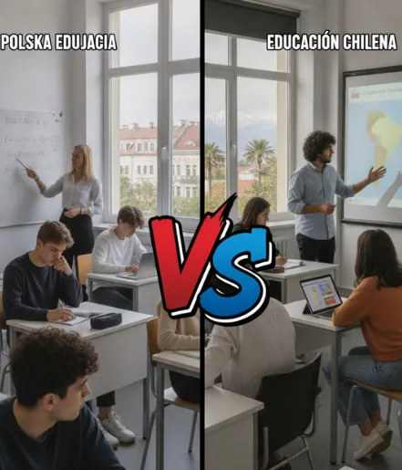Informes académicos y registros estudiantiles polaco vs. chileno