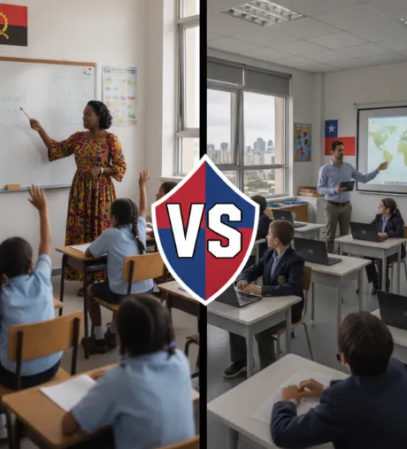 Políticas de repetición de curso Angola vs. Chile