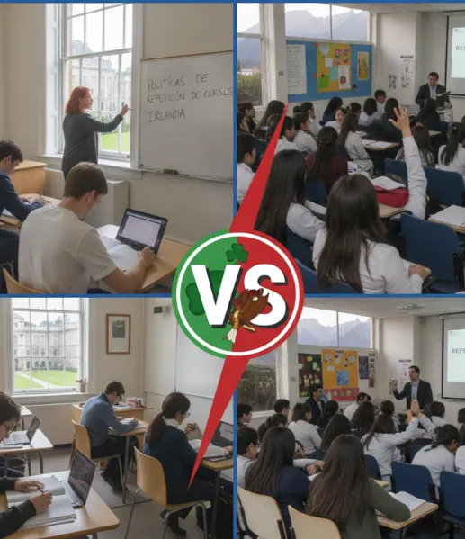Políticas de repetición de cursos Irlanda vs Chile