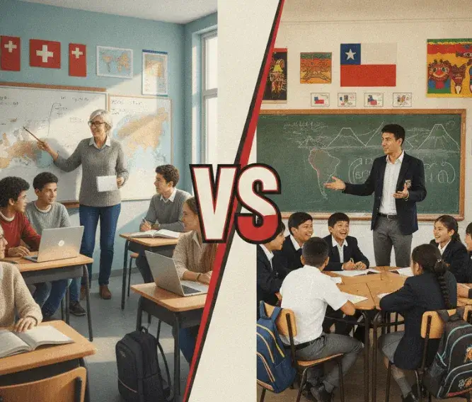 Políticas de repetición de cursos suizo vs chileno