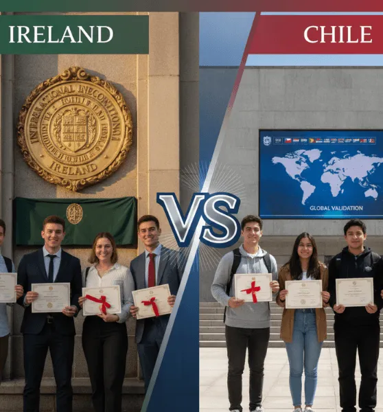 Reconocimiento internacional de las titulaciones Irlanda vs Chile