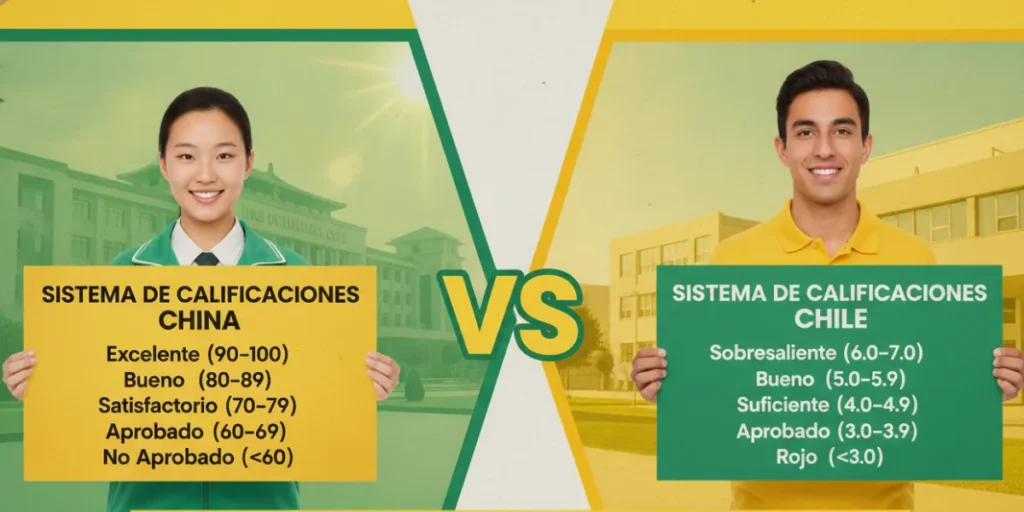 Sistema de Calificaciones de China vs. Sistema de Calificaciones de Chile