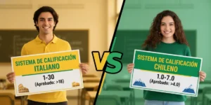 Sistema de calificación italiano vs sistema de calificación chileno