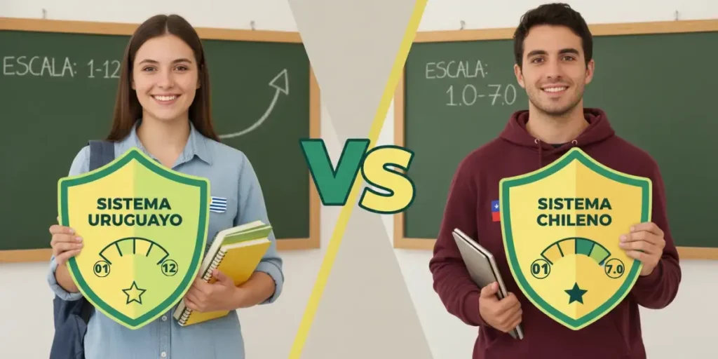 Sistema de calificación uruguayo vs sistema de calificación chileno