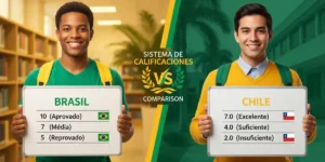 Sistema de calificaciones de Brasil vs sistema de calificaciones de Chile