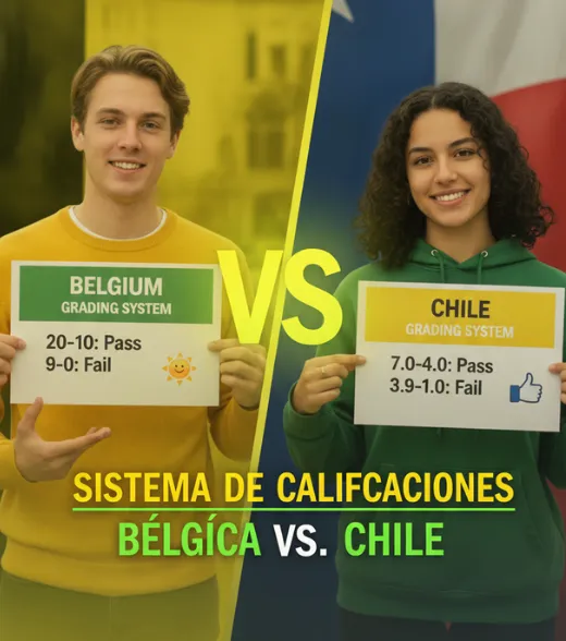 Sistema de notas de Bélgica vs. Sistema de notas de Chile