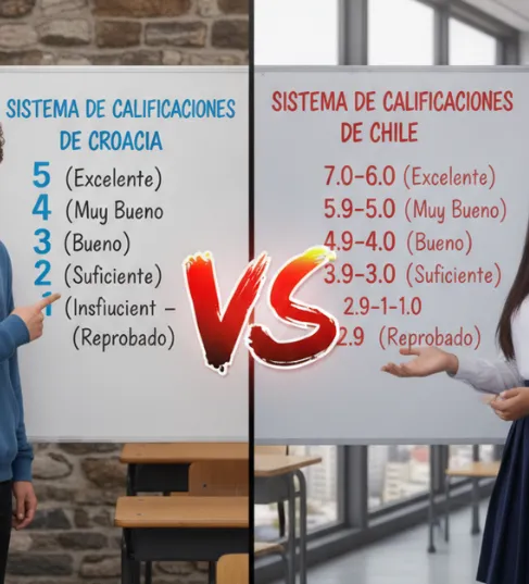 Sistema de notas de Croacia vs. sistema de notas de Chile