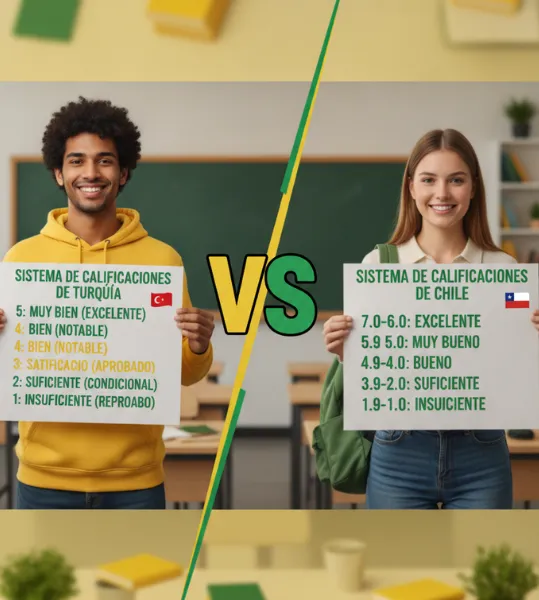 Sistema de notas de Turquía vs. sistema de notas de Chile