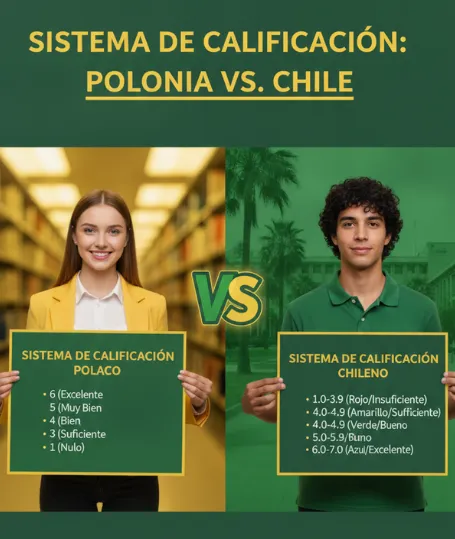 Sistema de notas polaco vs. sistema de notas chileno