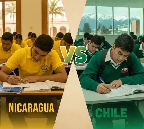 estilo de evaluación Nicaragua vs. Chile