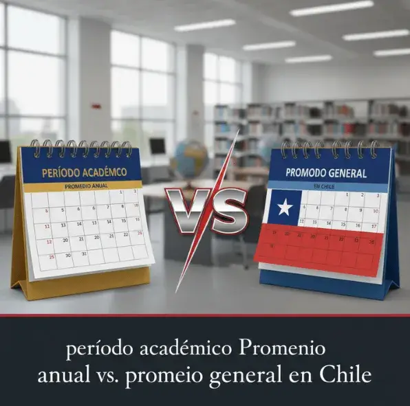 período académico y el alcance Promedio anual vs. promedio general