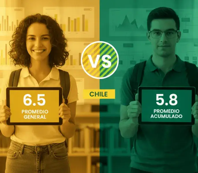 ¿Qué promedio es más importante promedio general vs. promedio acumulado en Chile?