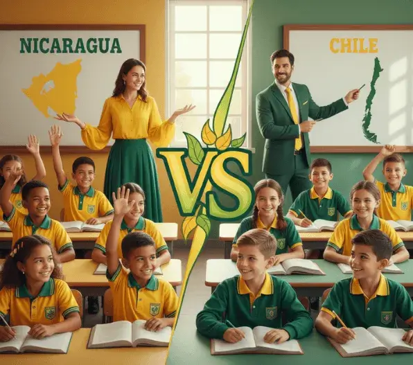 ¿Qué sistema es más amigable para los estudiantes Nicaragua vs. Chile?