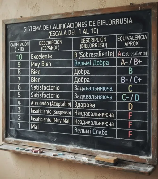 Escala de calificaciones de Bielorrusia