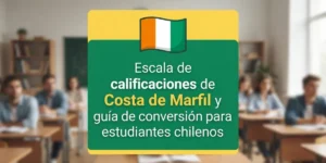 Escala de calificaciones de Costa de Marfil y guía de conversión para estudiantes chilenos