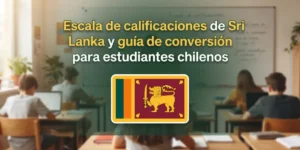 Escala de calificaciones de Sri Lanka y guía de conversión para estudiantes chilenos