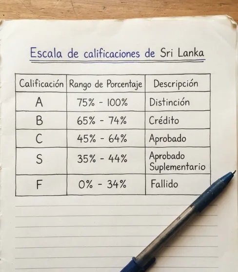 Escala de calificaciones de Sri Lanka