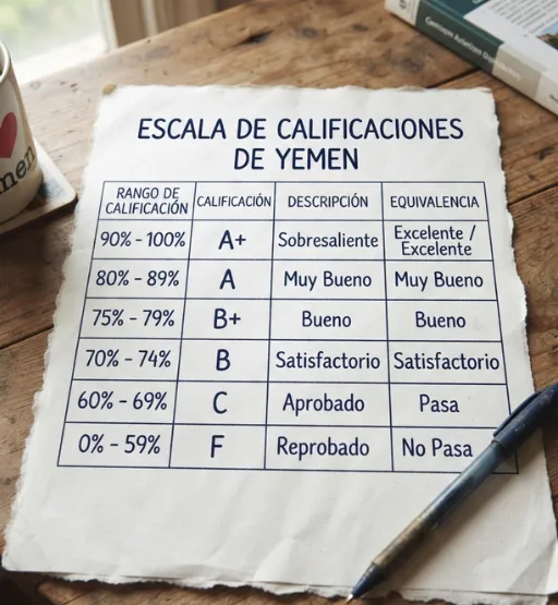 Escala de calificaciones de Yemen