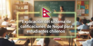 Explicación del sistema de calificaciones de Nepal para estudiantes chilenos