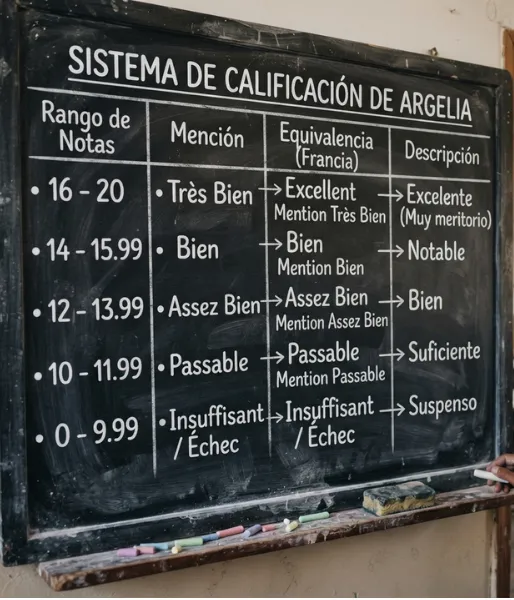 Sistema de calificación de Argelia