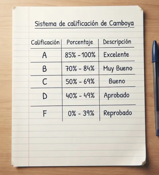 Sistema de calificación de Camboya