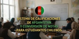Sistema de calificaciones de Afganistán y conversión de notas para estudiantes chilenos