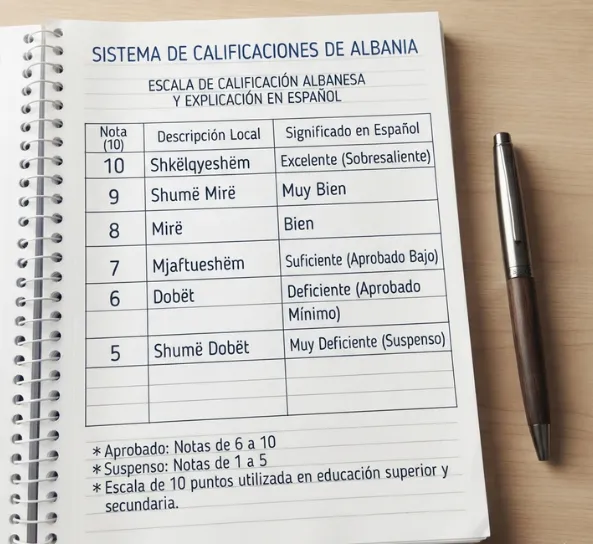 Sistema de calificaciones de Albania
