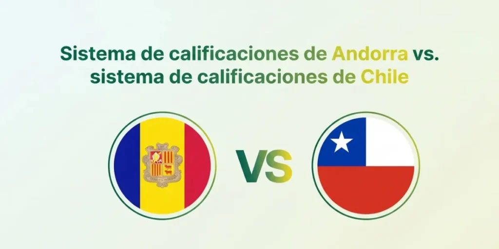 Sistema de calificaciones de Andorra vs. sistema de calificaciones de Chile