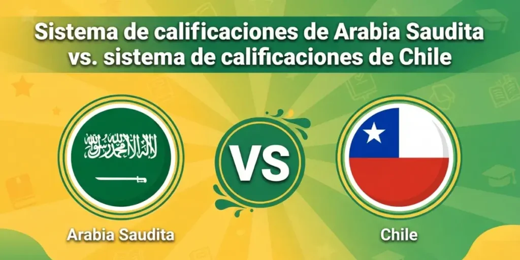 Sistema de calificaciones de Arabia Saudita vs. sistema de calificaciones de Chile