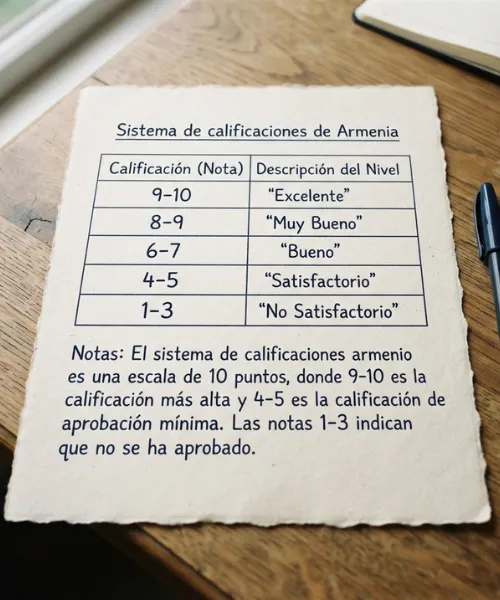 Sistema de calificaciones de Armenia